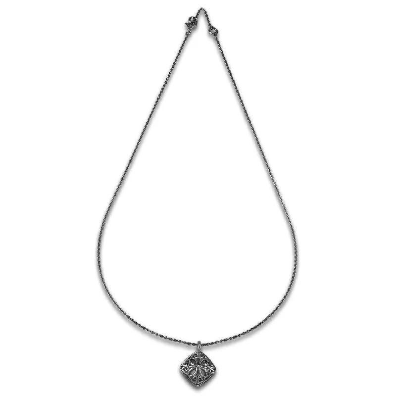 Alloy metal necklaces-Empress Pendant Small - Black Ruthenium Vermeil