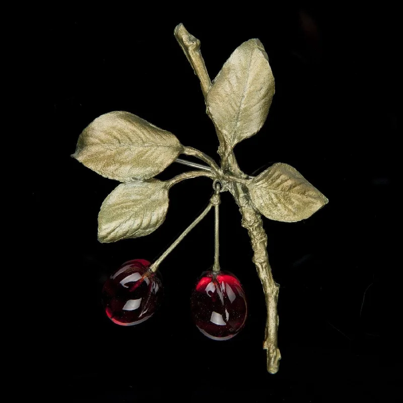 Gothic style brooch-Morello Cherry Brooch