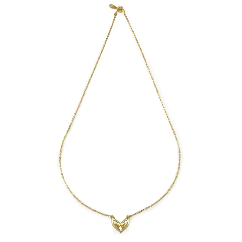 Radiant pearl necklaces-V Pendant - 18K Gold Vermeil