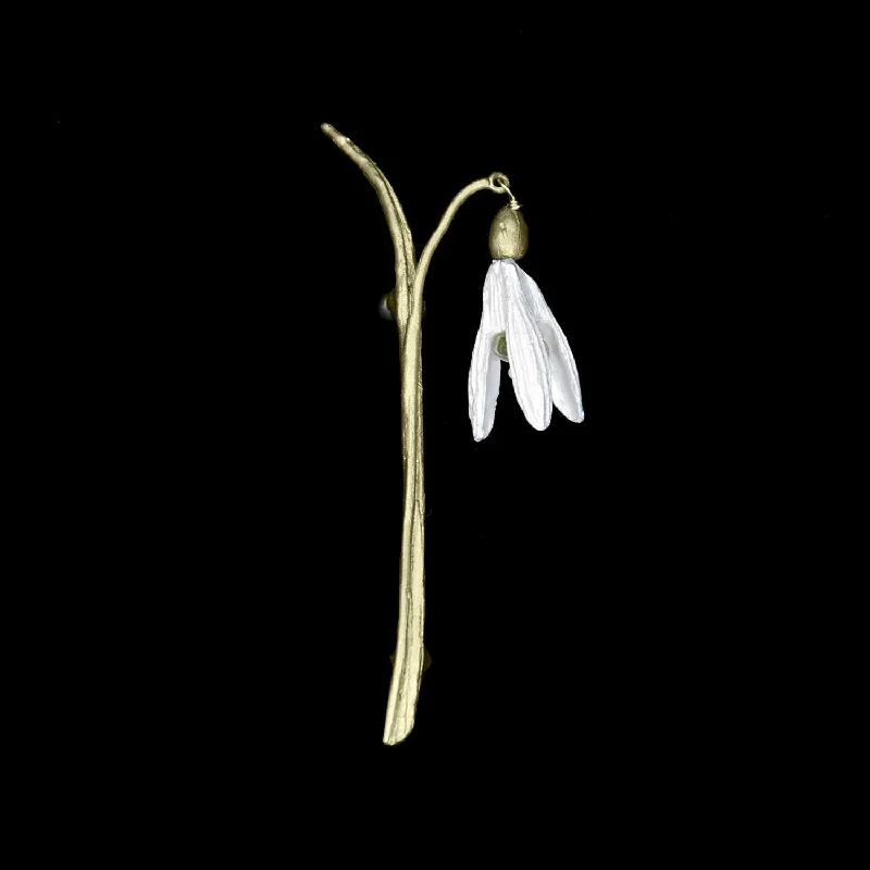 Bent pin brooch-Snowdrops Brooch - Dainty