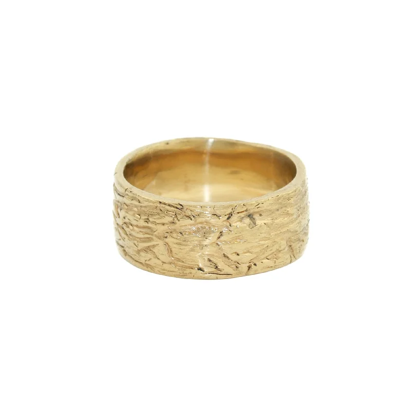 Sleek gold rings-Yellow Gold x 10mm "Rogue" Cigar Band