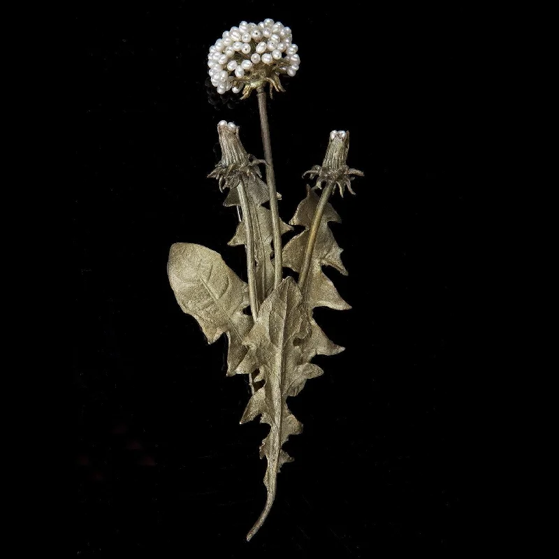 Onyx accent brooch-Dandelion Brooch