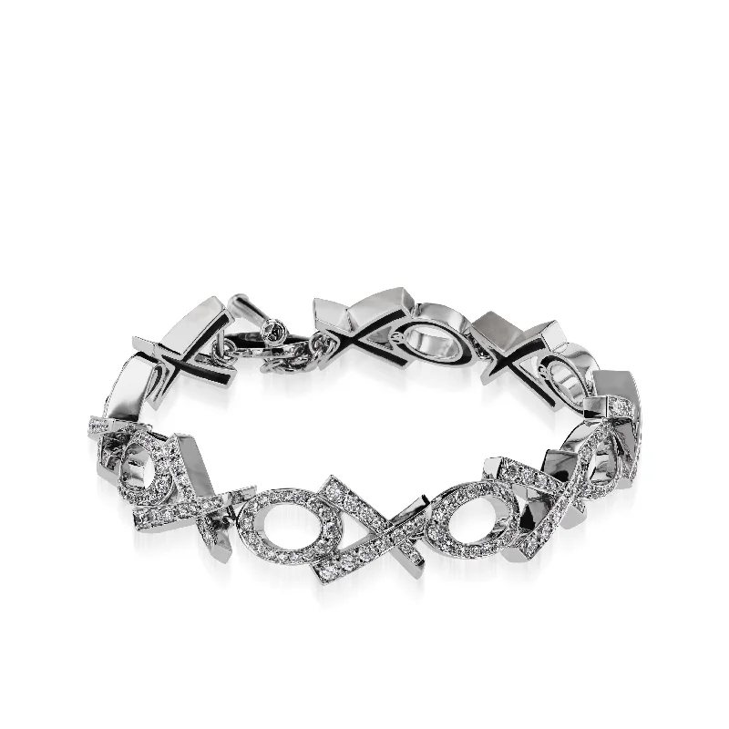 Spring clasp bangles-Paris X/O Pave Bracelet