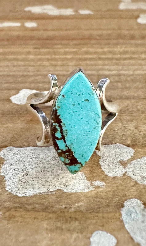 Sculptural cocktail rings-DRAGON EGGS Sterling Silver and Turquoise Navajo Larry Castillo Ring • Various Sizes 7, 8, 9.5